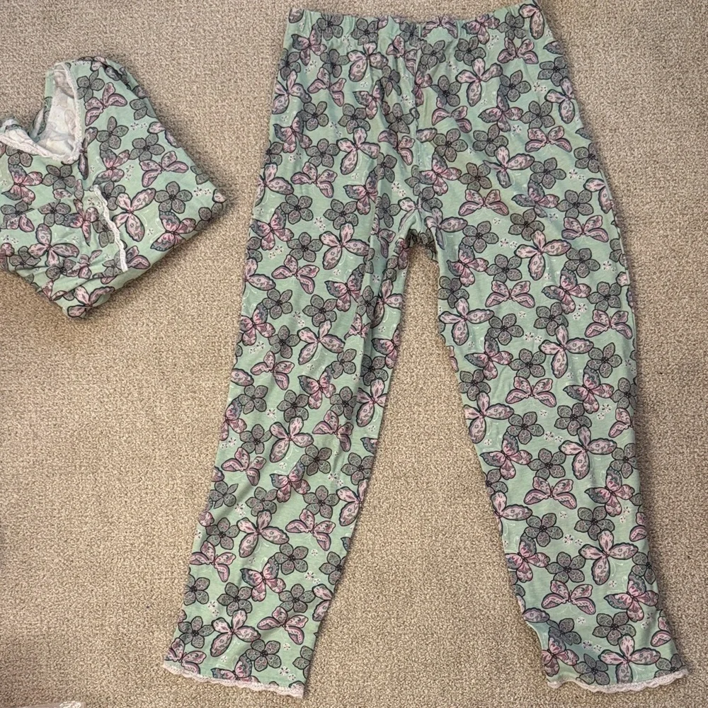 Silverts Adaptive Wear Butterfly Floral Lounge Set - Top and Bottom Sz: LG - Picture 7 of 9